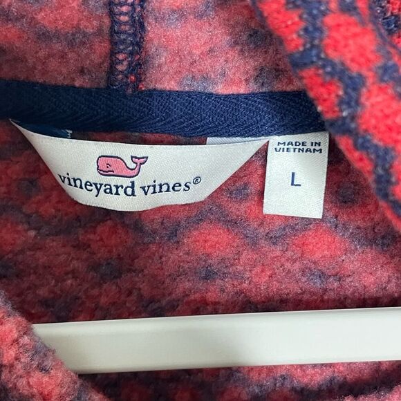Vineyard Vines Knit Fleece Cowl Neck Pullover Sweatshirt sz. L #OO - Picture 7 of 8